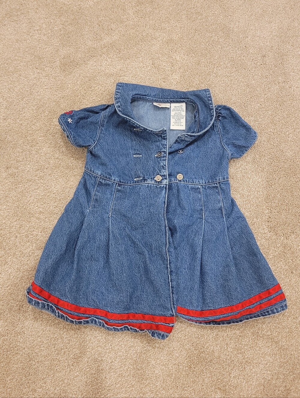 Vintage Faded Glory Girl Cotton Jean Dress Size 3T